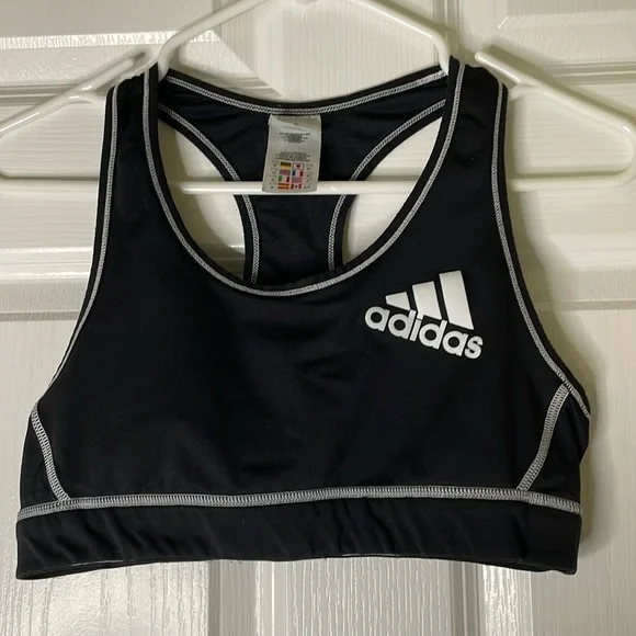 ADIDAS Climalite Black Logo Athletic Sport Top, Women’s Medium - Picture 2 of 7